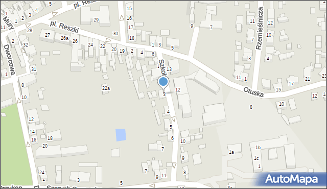 Buk, Szkolna, 3, mapa Buk