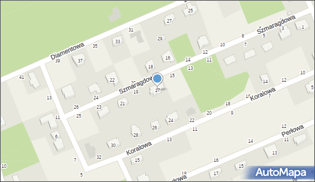 Bukowiec, Szmaragdowa, 17, mapa Bukowiec