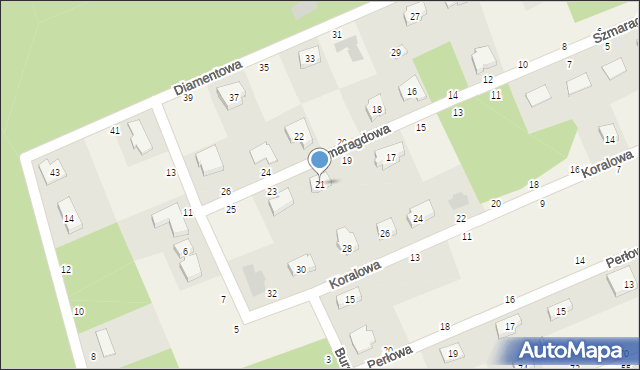 Bukowiec, Szmaragdowa, 21, mapa Bukowiec