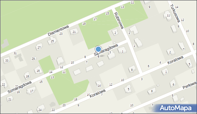 Bukowiec, Szmaragdowa, 5, mapa Bukowiec