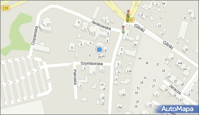 Bydgoszcz, Szymborska, 10, mapa Bydgoszczy