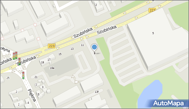 Bydgoszcz, Szubińska, 9, mapa Bydgoszczy