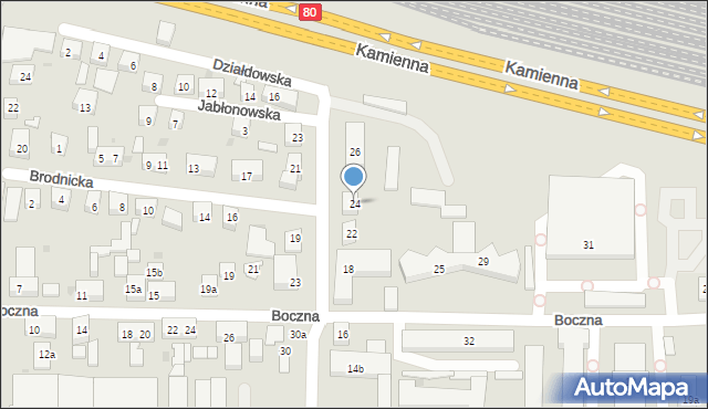Bydgoszcz, Szajnochy Karola, 24, mapa Bydgoszczy