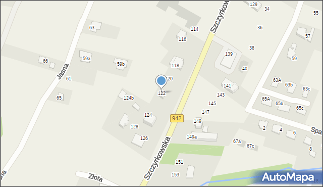 Bystra, Szczyrkowska, 122, mapa Bystra