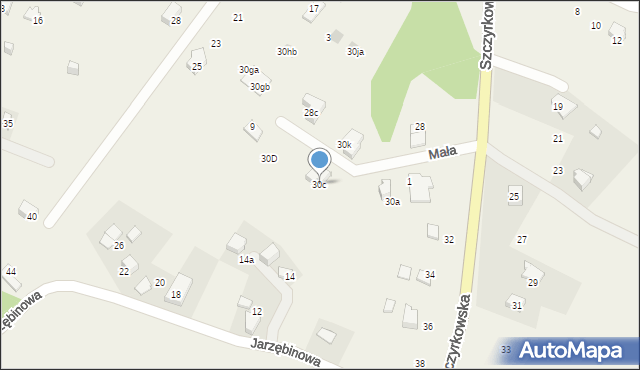 Bystra, Szczyrkowska, 30c, mapa Bystra