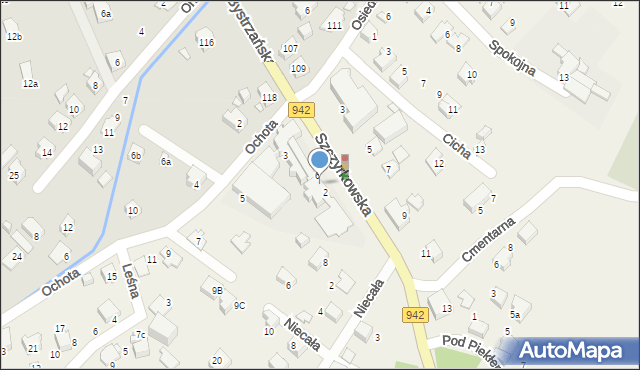 Bystra, Szczyrkowska, 4, mapa Bystra