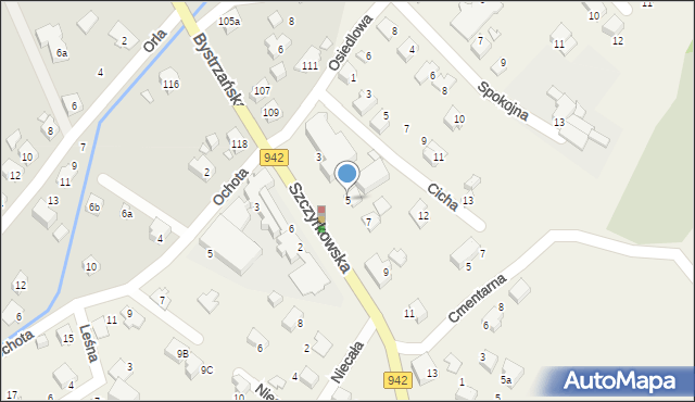 Bystra, Szczyrkowska, 5, mapa Bystra