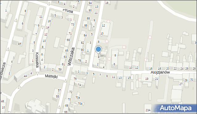 Bytom, Szafranka Józefa, ks., 4, mapa Bytomia