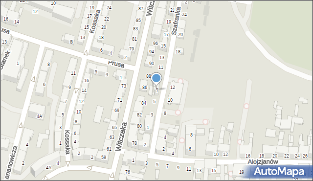 Bytom, Szafranka Józefa, ks., 7, mapa Bytomia