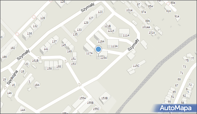 Bytom, Szymały, 115B, mapa Bytomia