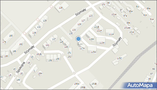 Bytom, Szymały, 117B, mapa Bytomia