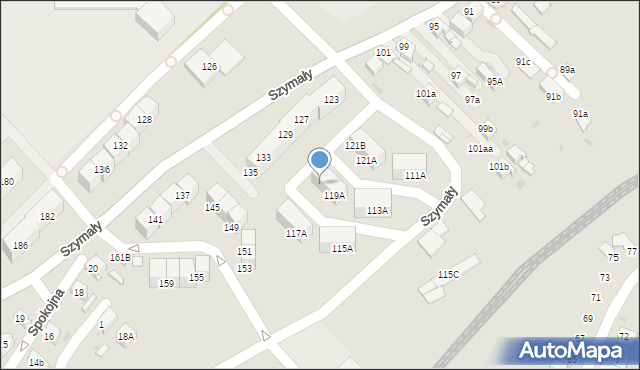 Bytom, Szymały, 119B, mapa Bytomia