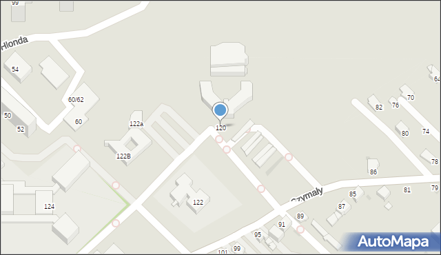 Bytom, Szymały, 120, mapa Bytomia