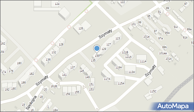 Bytom, Szymały, 133, mapa Bytomia