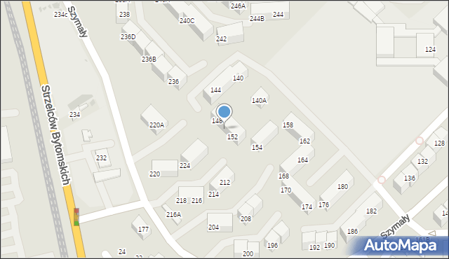 Bytom, Szymały, 150, mapa Bytomia