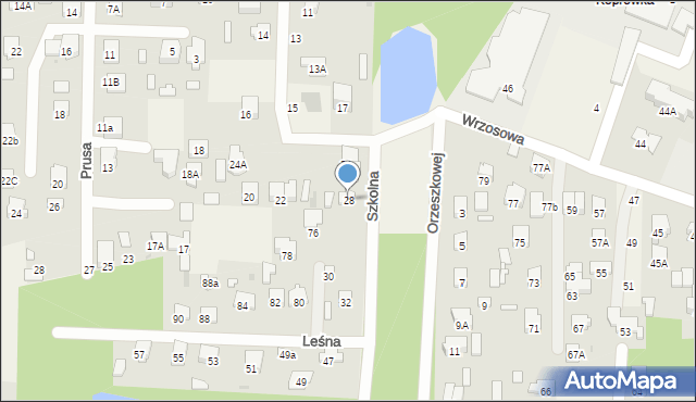 Celestynów, Szkolna, 28, mapa Celestynów