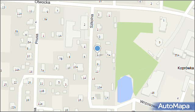 Celestynów, Szkolna, 7, mapa Celestynów