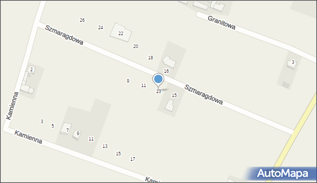 Celiny, Szmaragdowa, 13, mapa Celiny