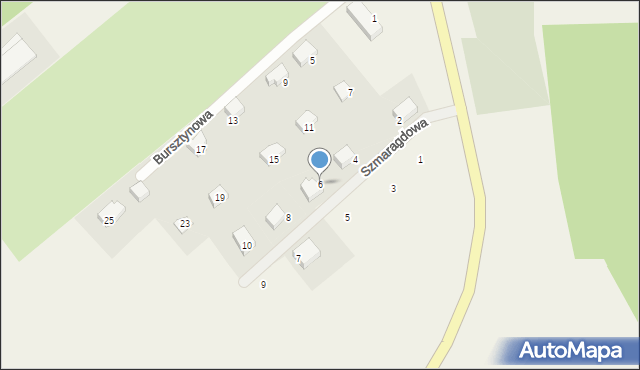 Cewice, Szmaragdowa, 6, mapa Cewice