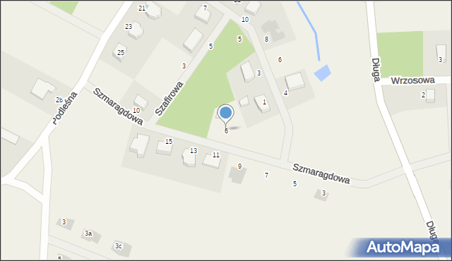 Charzykowy, Szmaragdowa, 6, mapa Charzykowy