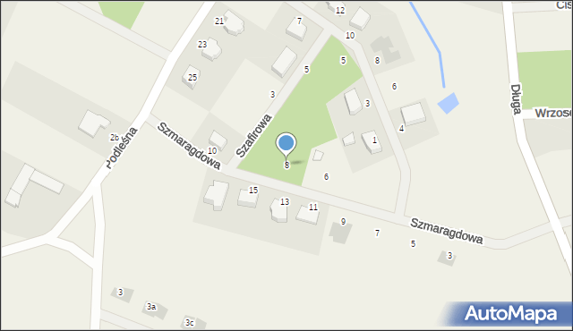 Charzykowy, Szmaragdowa, 8, mapa Charzykowy