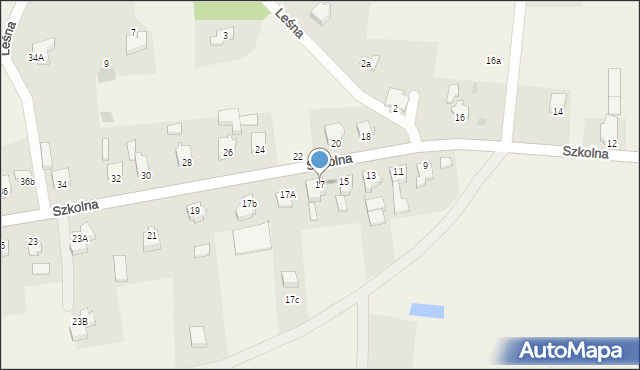 Charzyno, Szkolna, 17, mapa Charzyno