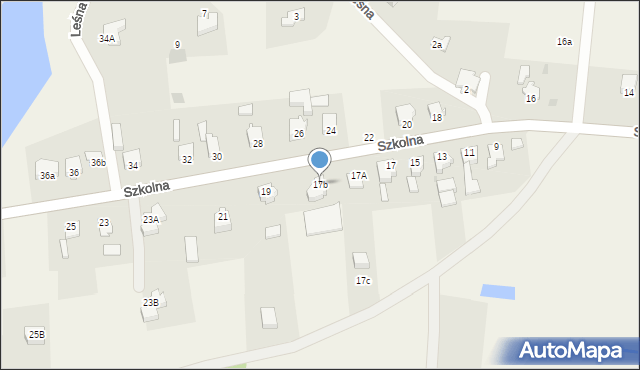 Charzyno, Szkolna, 17b, mapa Charzyno