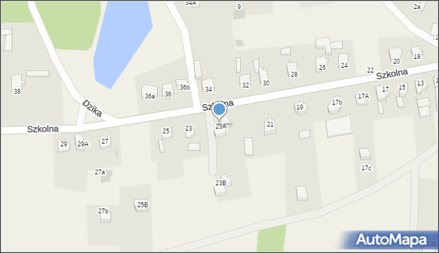 Charzyno, Szkolna, 23A, mapa Charzyno