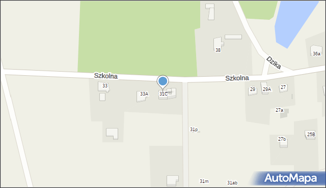 Charzyno, Szkolna, 31C, mapa Charzyno