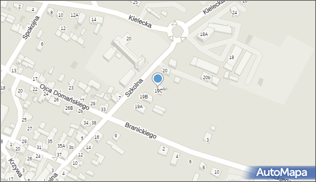 Chęciny, Szkolna, 19C, mapa Chęciny
