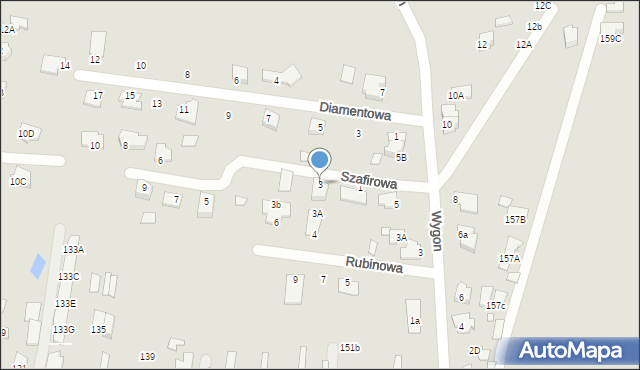 Chełm, Szafirowa, 3, mapa Chełma
