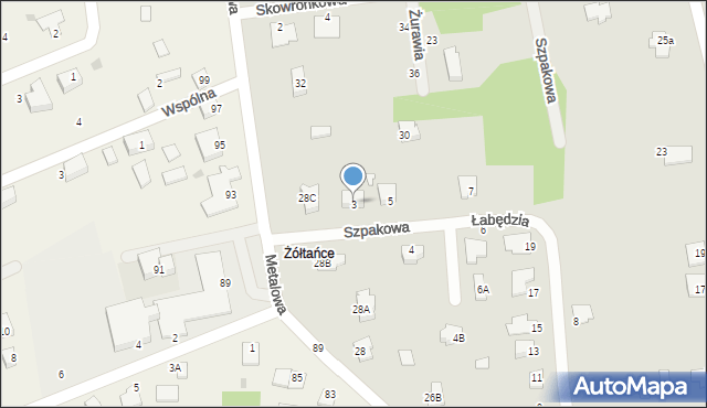 Chełm, Szpakowa, 3, mapa Chełma