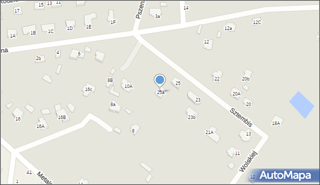 Chełm, Sztembis Barbary, dr., 25a, mapa Chełma