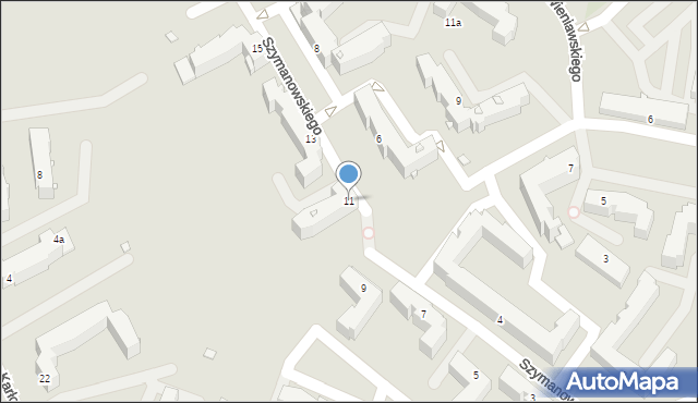Chełm, Szymanowskiego Karola, 11, mapa Chełma