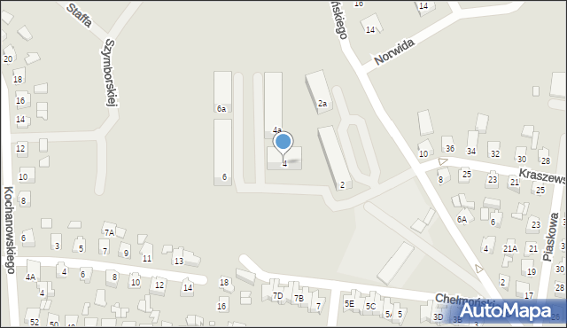 Chełm, Szymborskiej Wisławy, 4, mapa Chełma