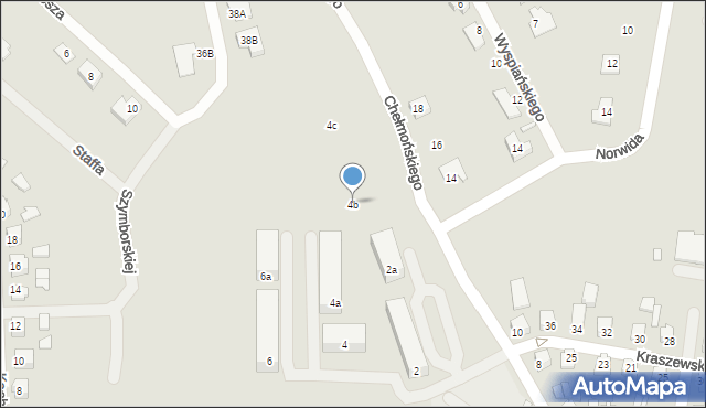 Chełm, Szymborskiej Wisławy, 4b, mapa Chełma