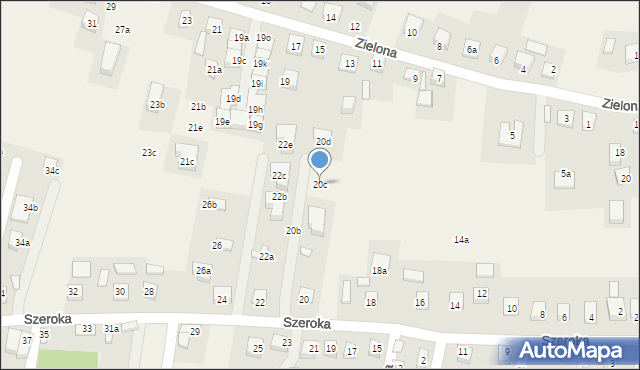 Chełmiec, Szeroka, 20c, mapa Chełmiec