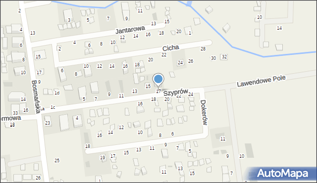 Chłopy, Szyprów, 17, mapa Chłopy