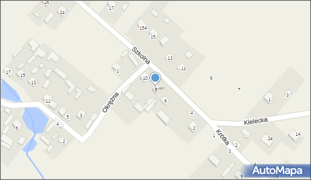 Chmielowice, Szkolna, 8, mapa Chmielowice