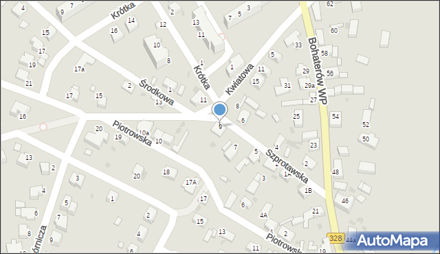 Chocianów, Szprotawska, 9, mapa Chocianów