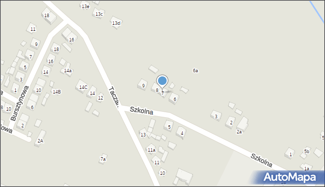 Chocz, Szkolna, 7, mapa Chocz