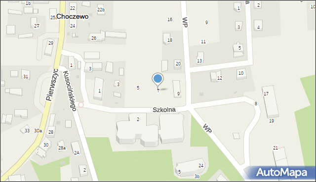 Choczewo, Szkolna, 7, mapa Choczewo