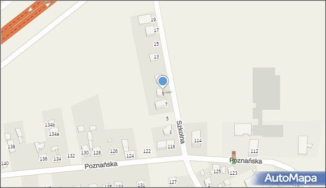 Chomęcice, Szkolna, 9, mapa Chomęcice