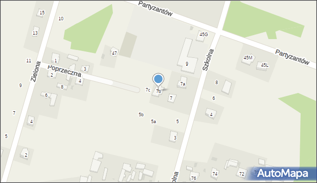 Choroń, Szkolna, 7b, mapa Choroń