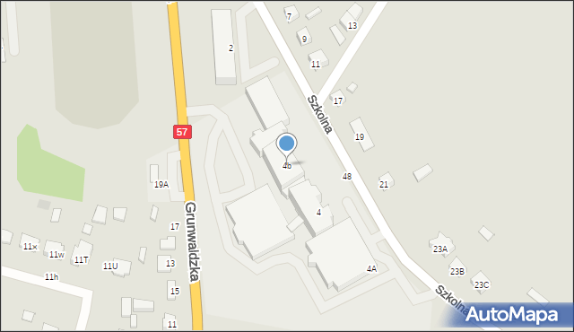 Chorzele, Szkolna, 4b, mapa Chorzele