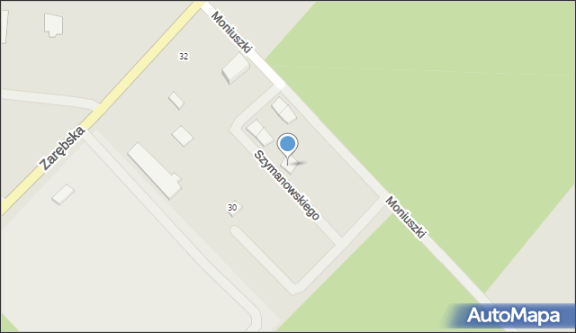 Chorzele, Szymanowskiego Karola, 9, mapa Chorzele