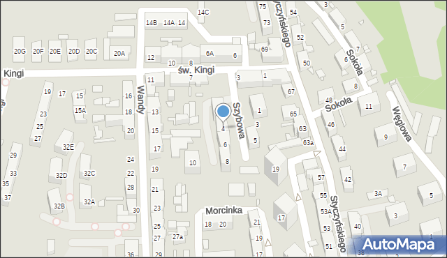 Chorzów, Szybowa, 4, mapa Chorzów