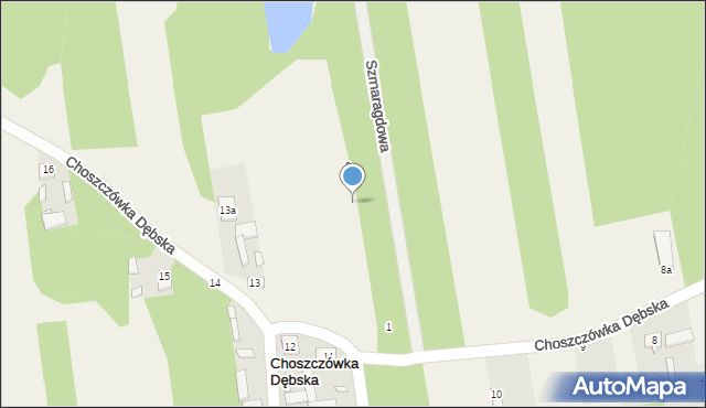 Choszczówka Dębska, Szmaragdowa, 7, mapa Choszczówka Dębska