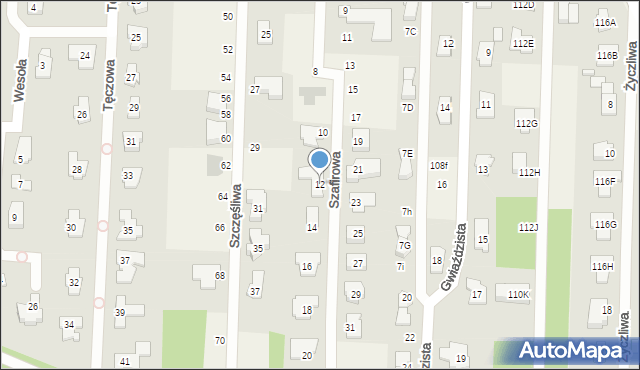 Chotomów, Szafirowa, 12, mapa Chotomów