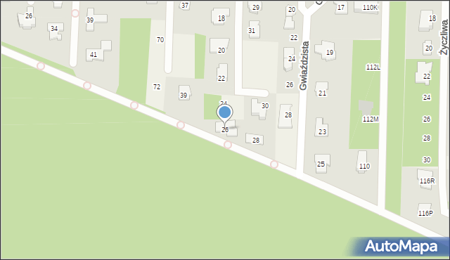 Chotomów, Szafirowa, 26, mapa Chotomów